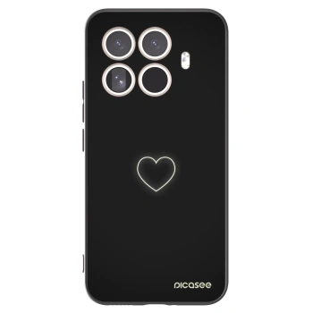Picasee Μαύρη θήκη σιλικόνης για Xiaomi 15T Pro - Heart