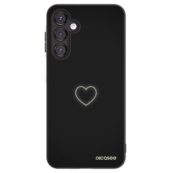 Picasee Μαύρη θήκη σιλικόνης για Samsung Galaxy A16 4G - Heart