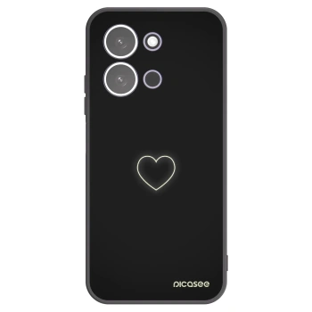 Picasee Μαύρη θήκη σιλικόνης για Xiaomi Redmi 15C 5G - Heart