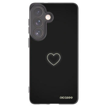 Picasee Μαύρη θήκη σιλικόνης για Samsung Galaxy S26+ - Heart