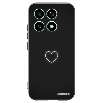 Picasee Μαύρη θήκη σιλικόνης για Xiaomi 17 - Heart
