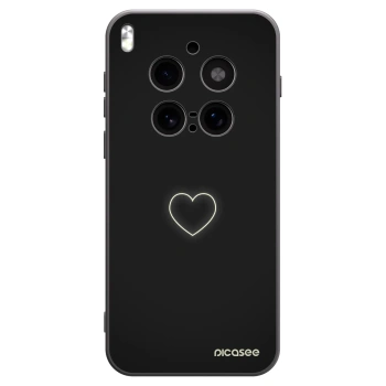 Picasee Μαύρη θήκη σιλικόνης για Vivo X300 Pro - Heart