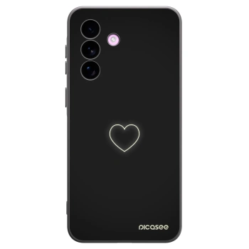 Picasee Μαύρη θήκη σιλικόνης για Samsung Galaxy A57 5G - Heart