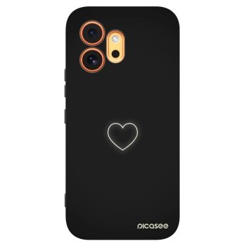 Picasee Μαύρη θήκη σιλικόνης για Honor 600 - Heart