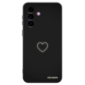 Picasee Μαύρη θήκη σιλικόνης για Samsung Galaxy A37 - Heart