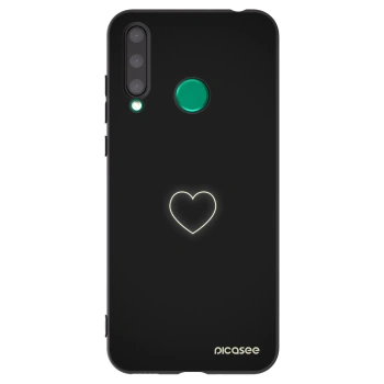 Picasee Μαύρη θήκη σιλικόνης για Honor 20 Lite - Heart