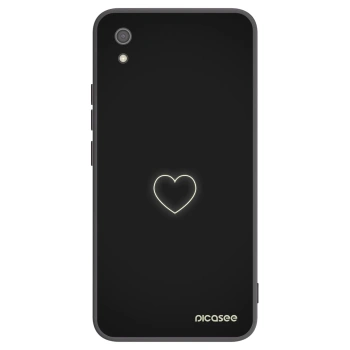 Picasee Μαύρη θήκη σιλικόνης για Xiaomi Redmi 7A - Heart