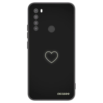 Picasee Μαύρη θήκη σιλικόνης για Xiaomi Redmi Note 8 - Heart