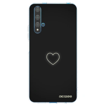 Picasee διαφανής θήκη σιλικόνης Huawei Nova 5T - Heart