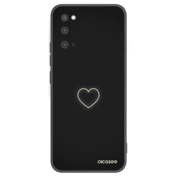 Picasee Μαύρη θήκη σιλικόνης για Samsung Galaxy S20 G980F - Heart