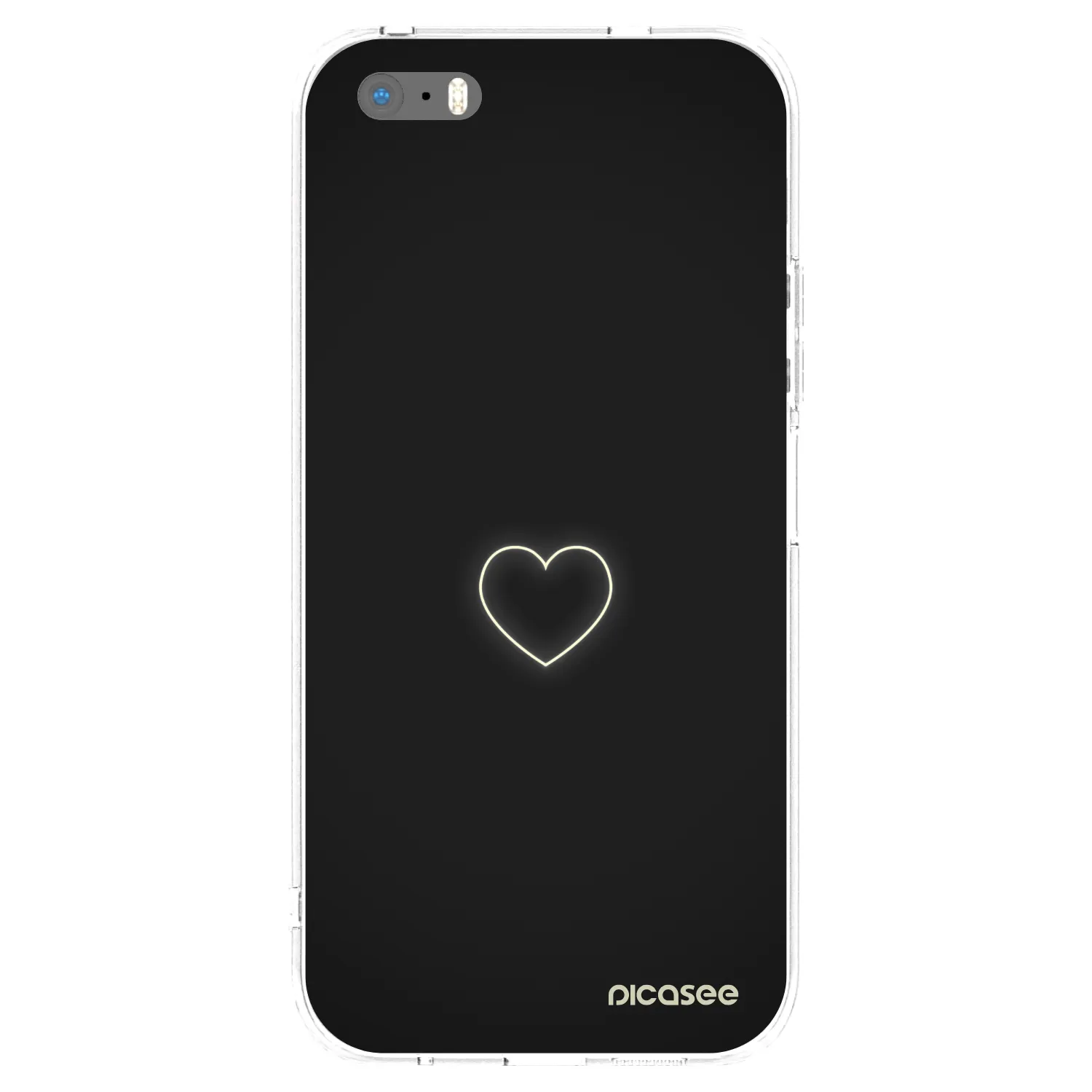 Picasee διαφανής θήκη σιλικόνης Apple iPhone 5/5S/SE - Heart