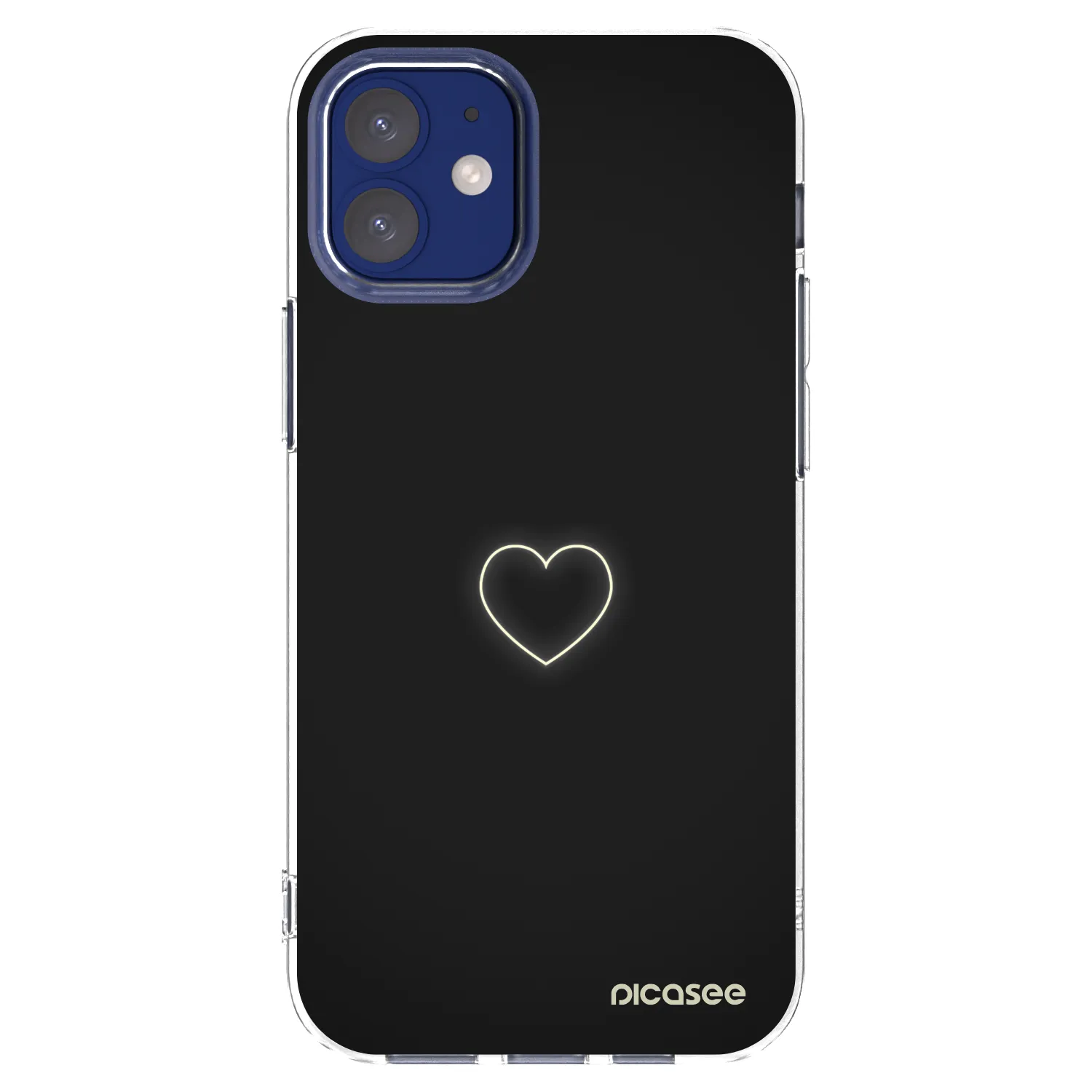Picasee διαφανής θήκη σιλικόνης Apple iPhone 12 mini - Heart