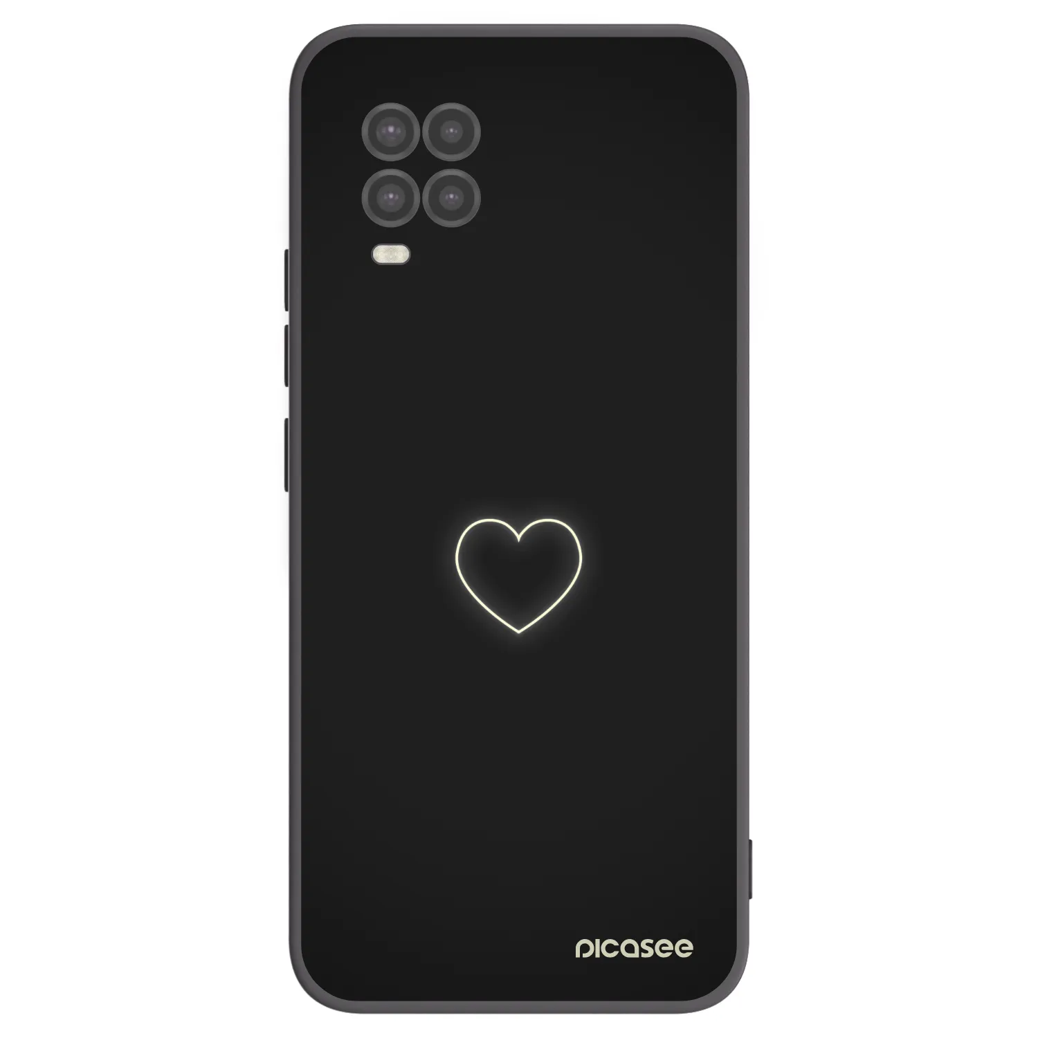 Picasee Μαύρη θήκη σιλικόνης για Xiaomi Mi 10 Lite - Heart