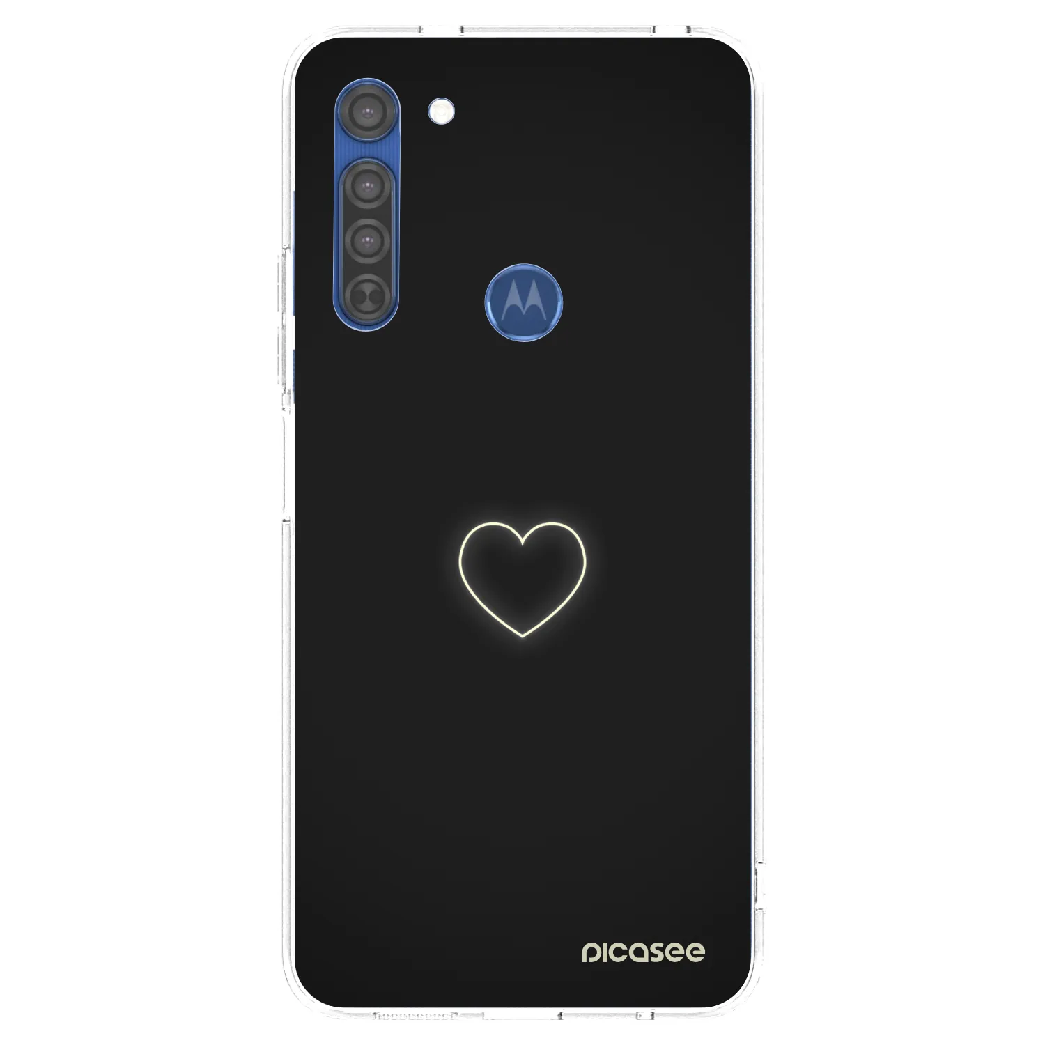 Picasee διαφανής θήκη σιλικόνης Motorola Moto G8 - Heart