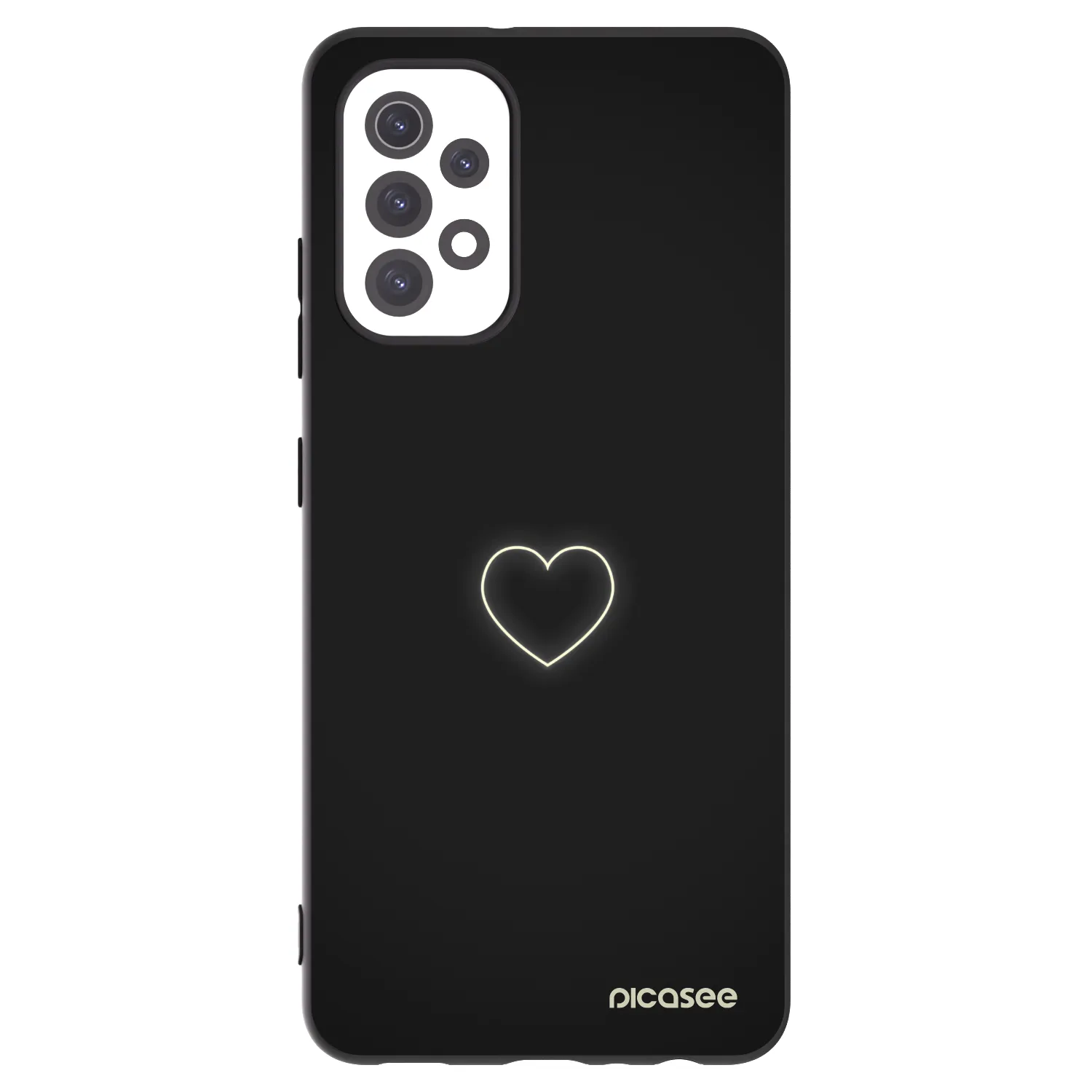 Picasee Μαύρη θήκη σιλικόνης για Samsung Galaxy A32 5G A326B - Heart