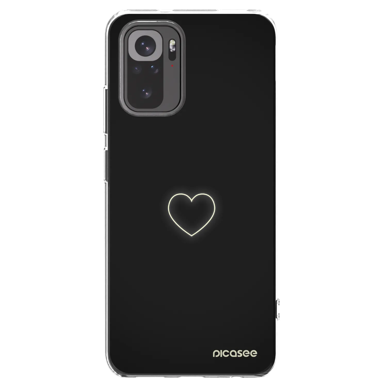 Picasee διαφανής θήκη σιλικόνης Xiaomi Redmi Note 10S - Heart