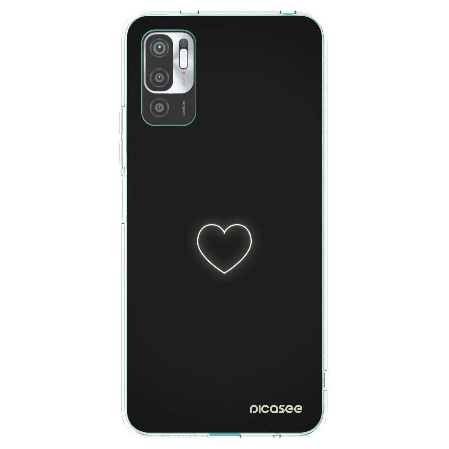 Picasee διαφανής θήκη σιλικόνης Xiaomi Redmi Note 10 5G - Heart
