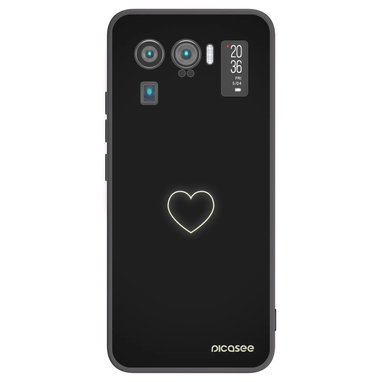 Picasee Μαύρη θήκη σιλικόνης για Xiaomi Mi 11 Ultra - Heart