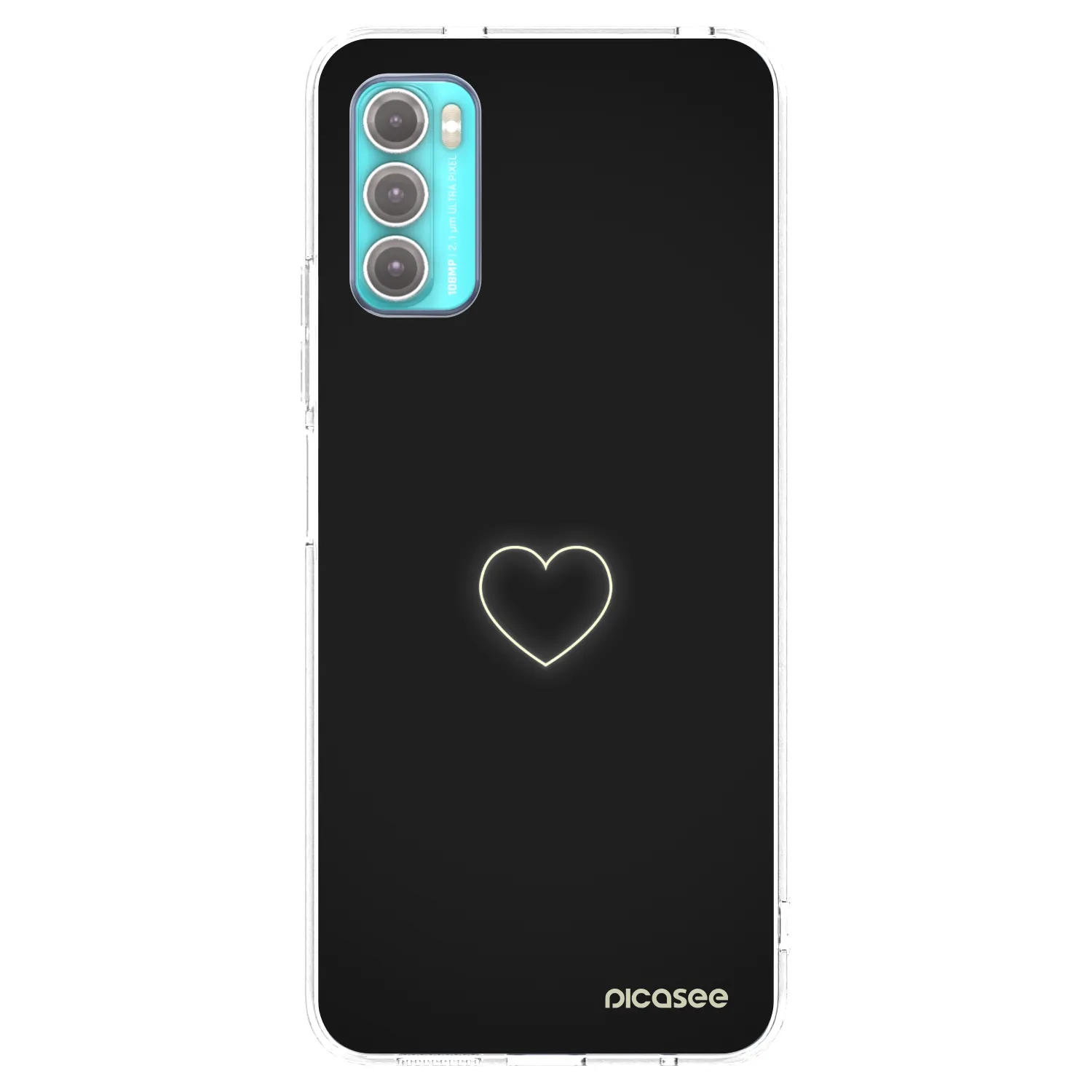 Picasee διαφανής θήκη σιλικόνης Motorola Moto G60 - Heart