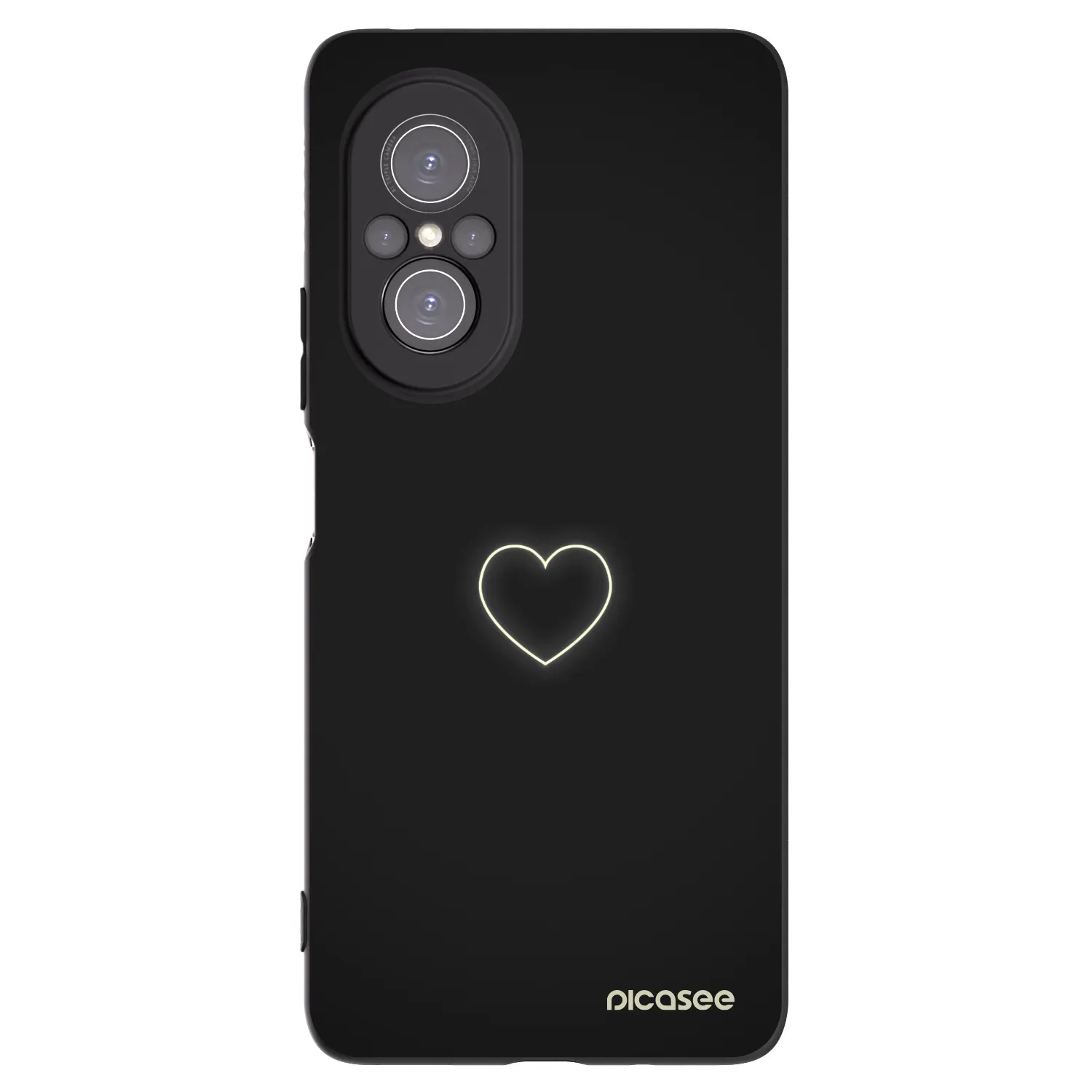 Picasee Μαύρη θήκη σιλικόνης για Huawei Nova 9 SE - Heart
