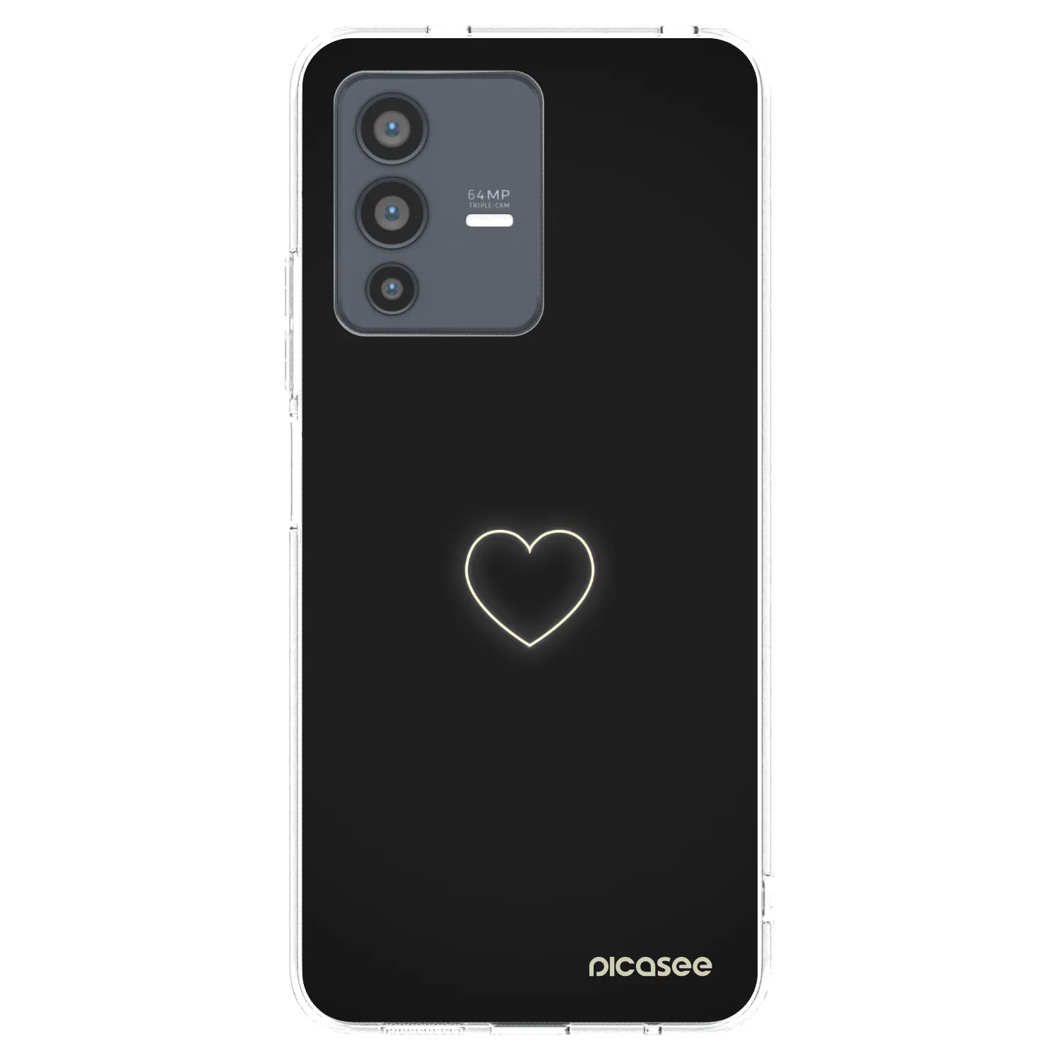 Picasee διαφανής θήκη σιλικόνης Vivo V23 5G - Heart