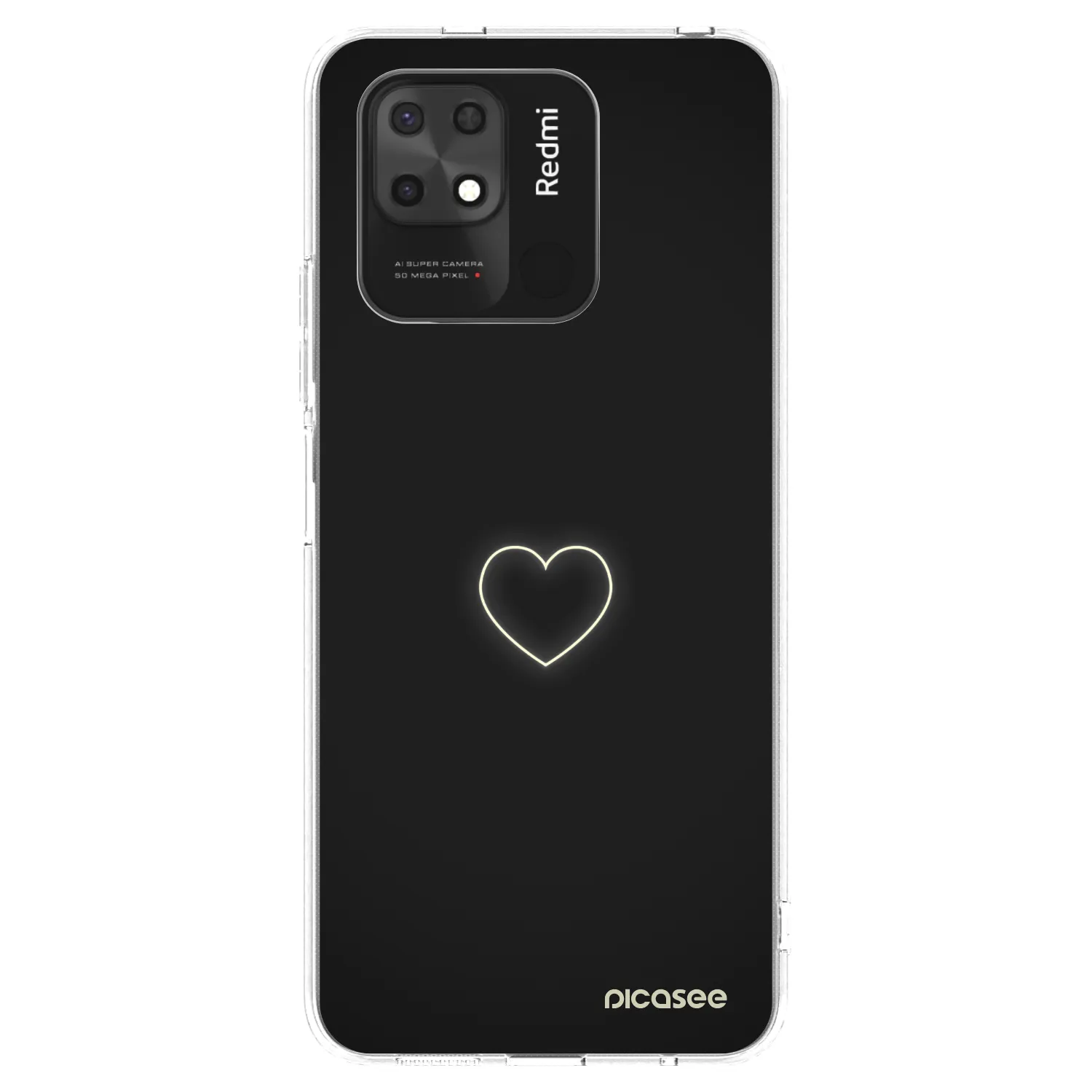 Picasee διαφανής θήκη σιλικόνης Xiaomi Redmi 10C - Heart