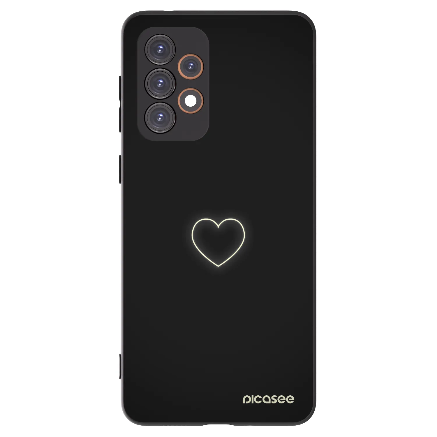 Picasee Μαύρη θήκη σιλικόνης για Samsung Galaxy A33 5G A336 - Heart