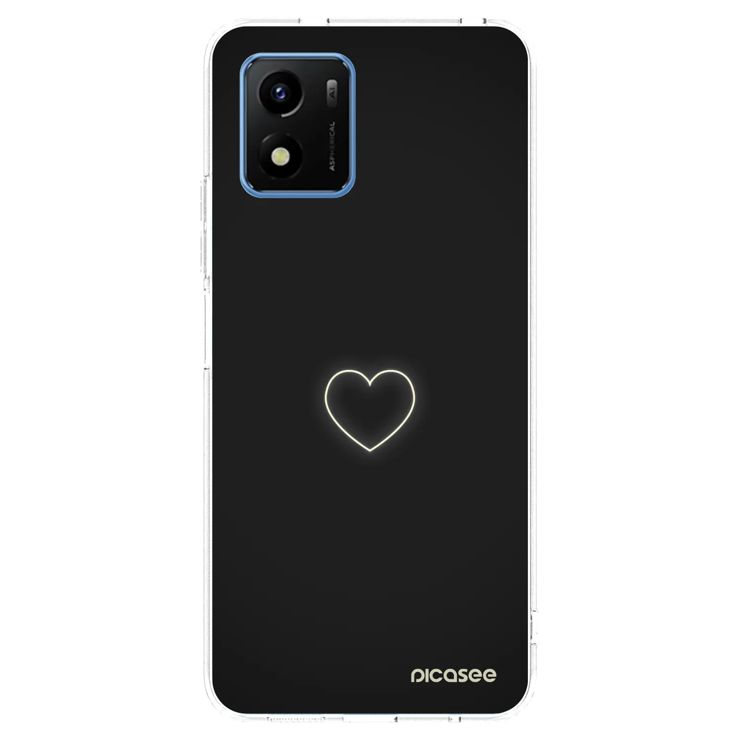 Picasee διαφανής θήκη σιλικόνης Vivo Y01 - Heart