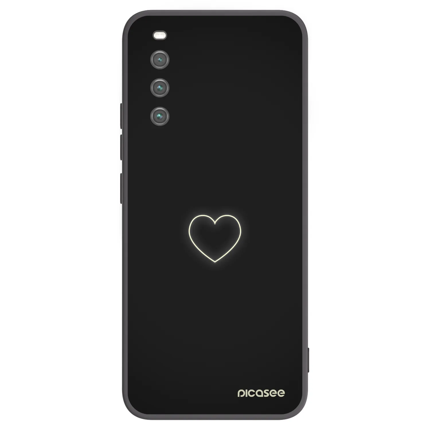 Picasee Μαύρη θήκη σιλικόνης για Sony Xperia 10 IV 5G - Heart