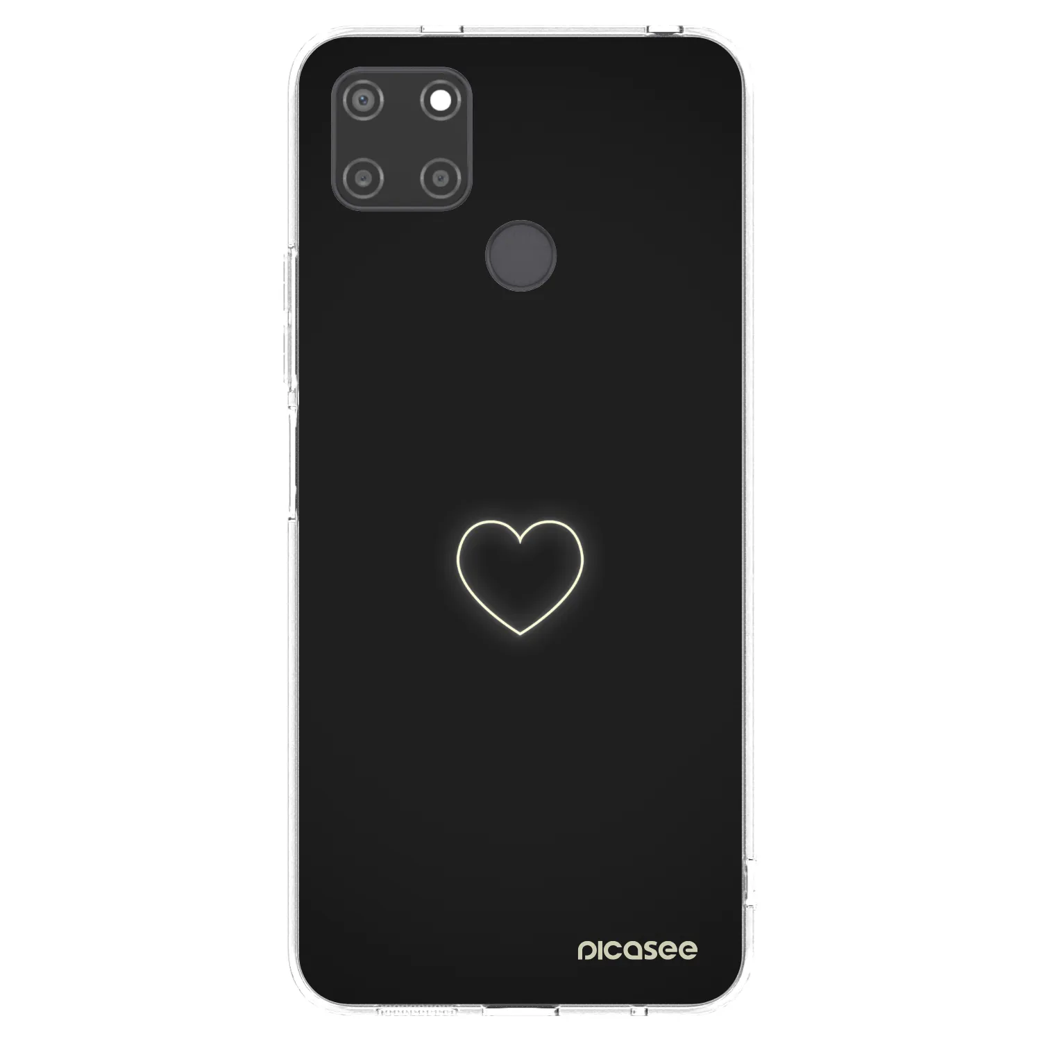 Picasee διαφανής θήκη σιλικόνης Realme C21Y - Heart
