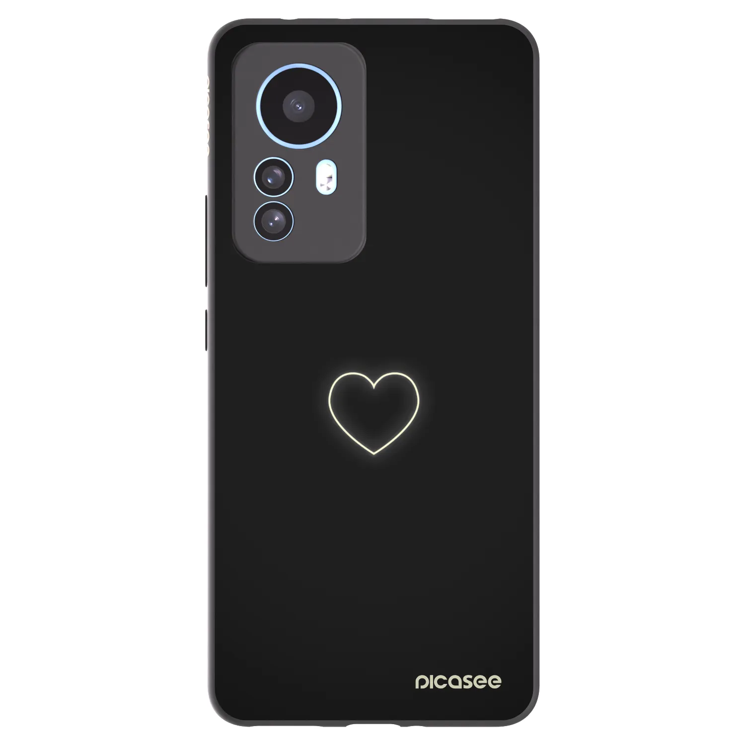 Picasee Μαύρη θήκη σιλικόνης για Xiaomi 12T - Heart