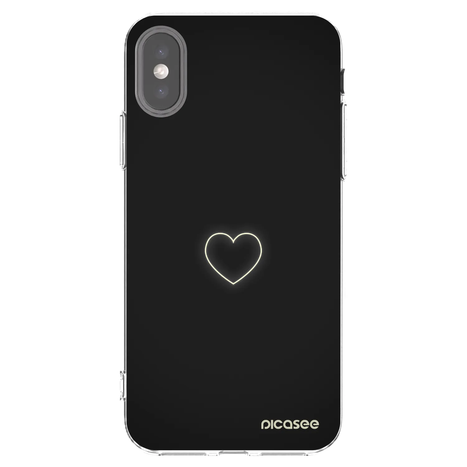 Picasee διαφανής θήκη σιλικόνης Apple iPhone X/XS - Heart