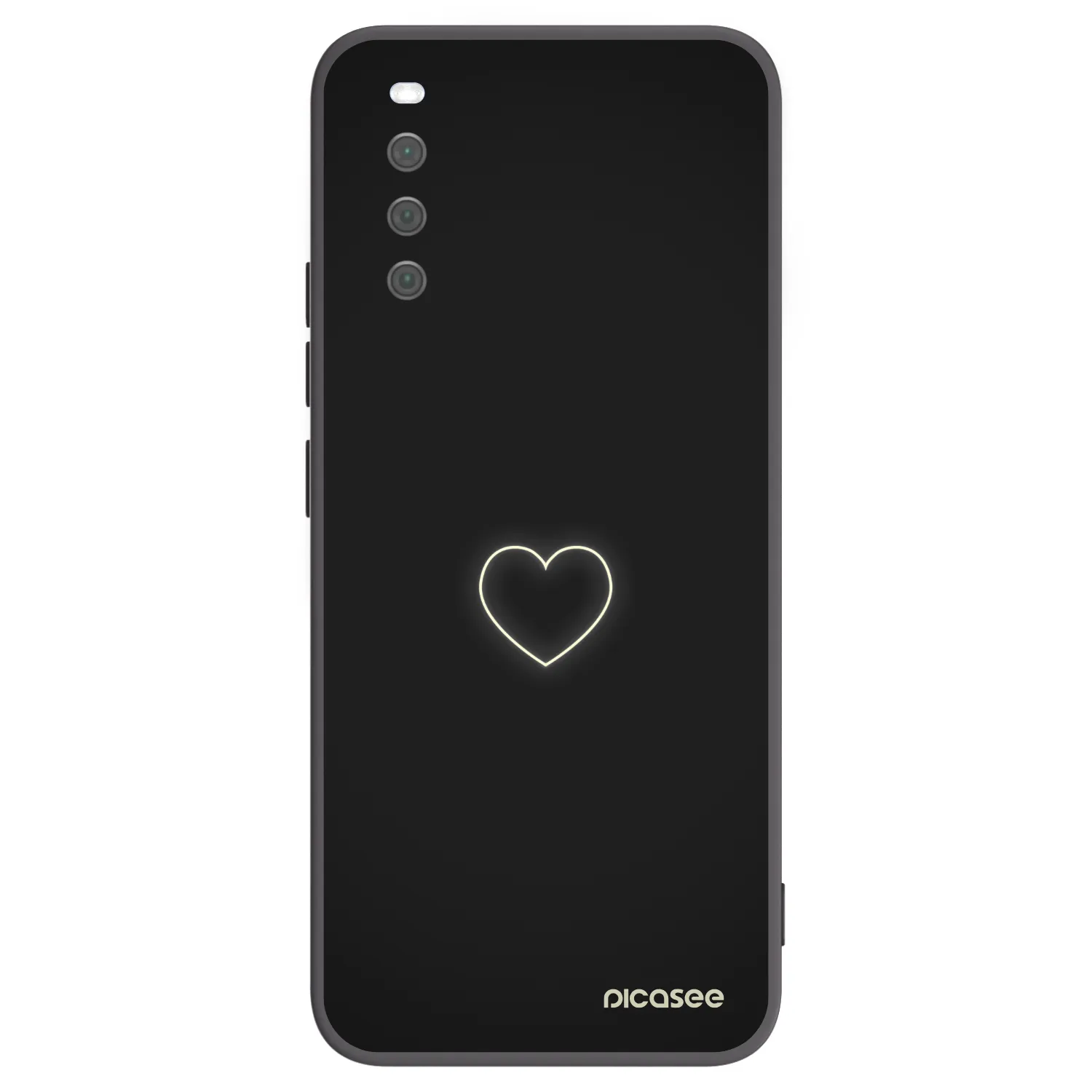 Picasee Μαύρη θήκη σιλικόνης για Sony Xperia 10 III - Heart