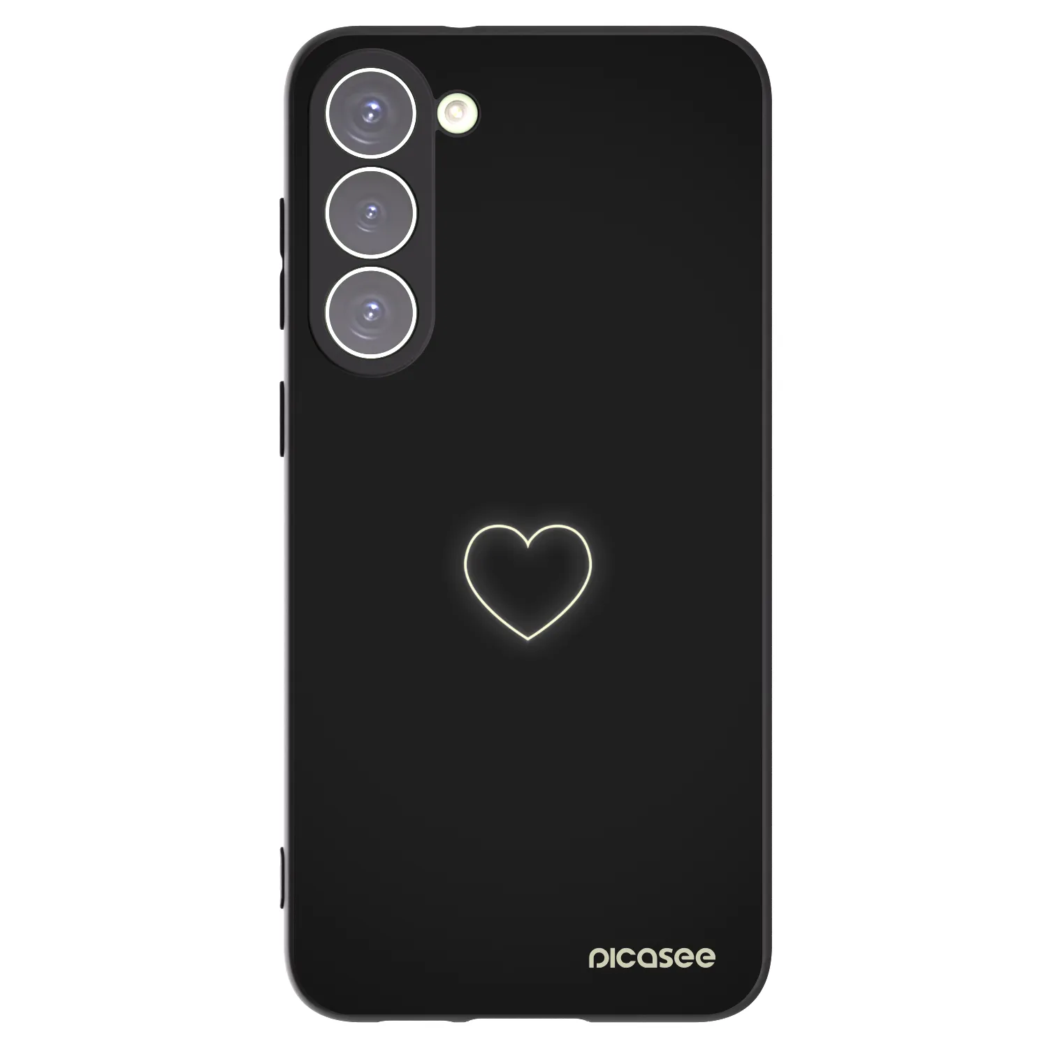 Picasee Μαύρη θήκη σιλικόνης για Samsung Galaxy S23+ 5G - Heart
