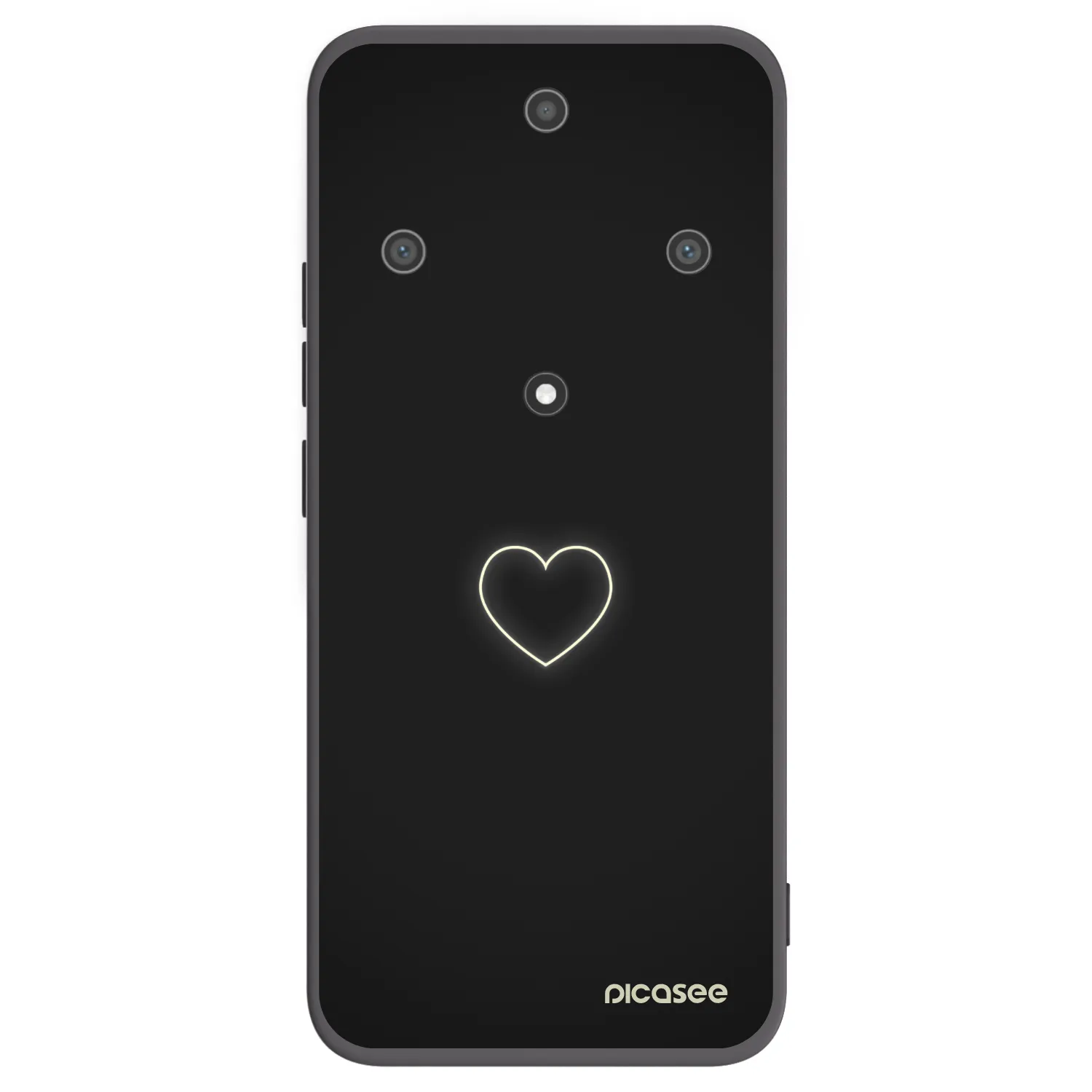 Picasee Μαύρη θήκη σιλικόνης για Honor Magic5 Lite 5G - Heart
