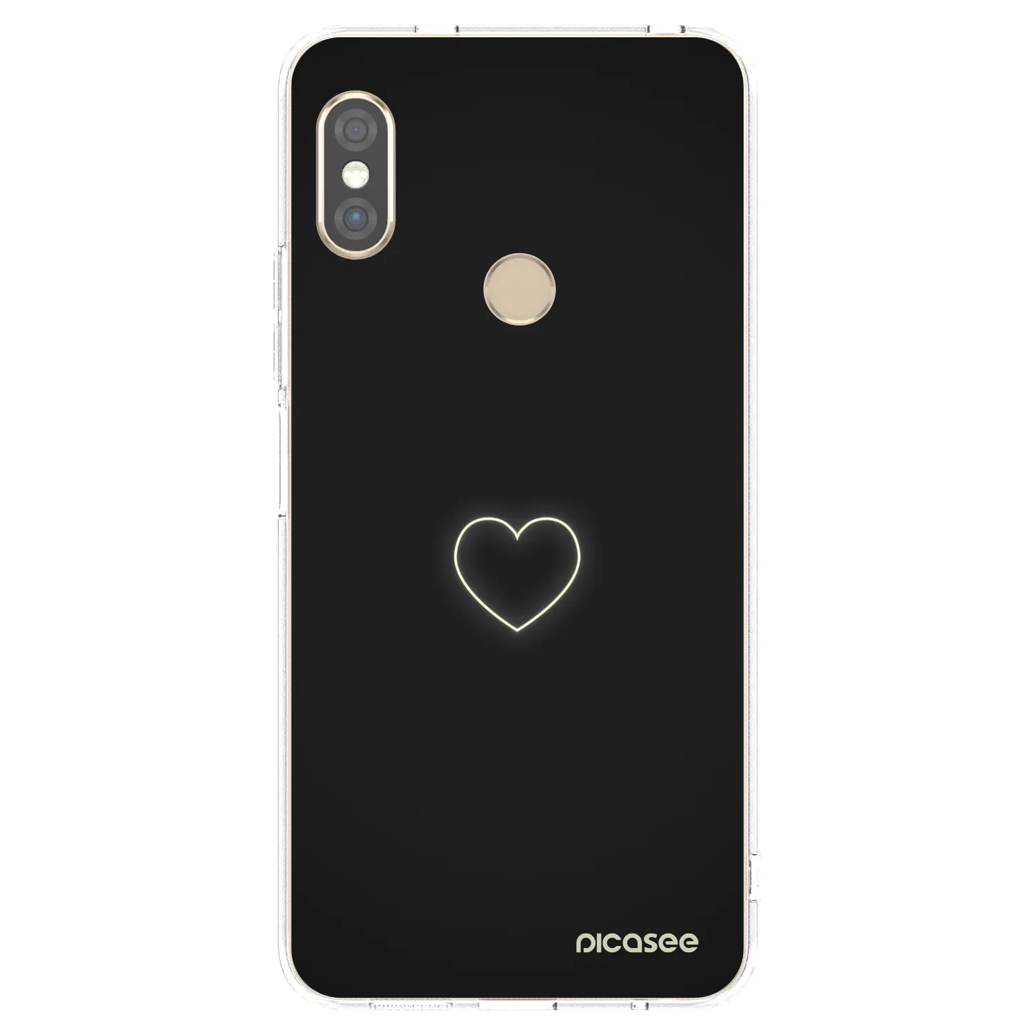 Picasee διαφανής θήκη σιλικόνης Xiaomi Redmi Note 5 Global - Heart