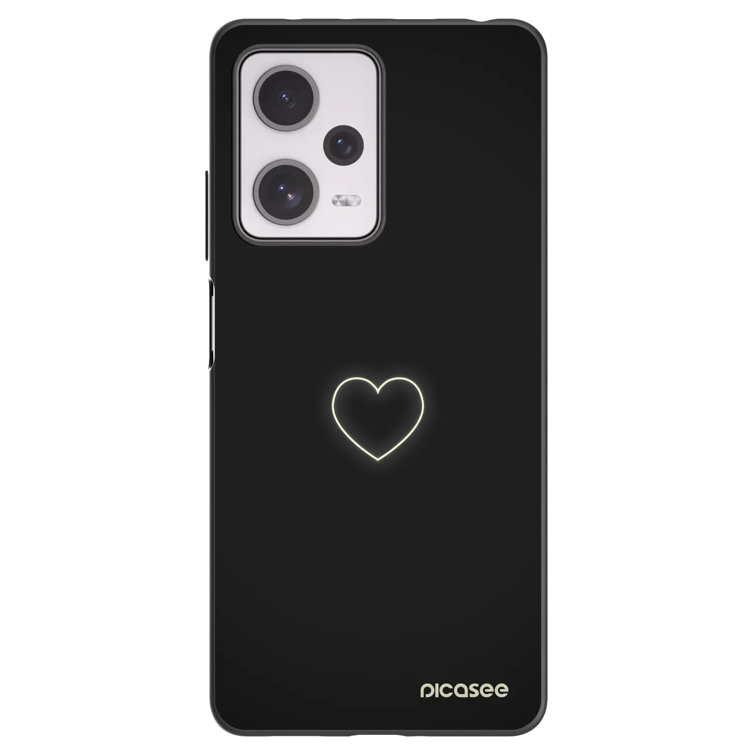 Picasee Μαύρη θήκη σιλικόνης για Xiaomi Redmi Note 12 Pro+ 5G - Heart