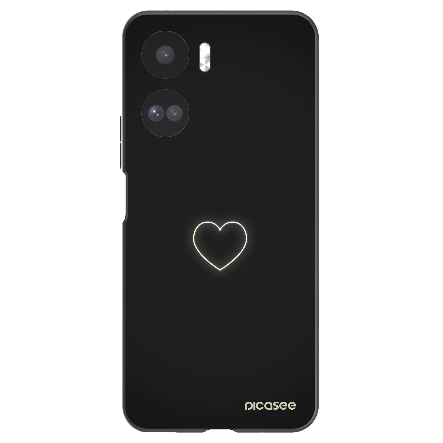 Picasee Μαύρη θήκη σιλικόνης για Honor 90 Lite 5G - Heart