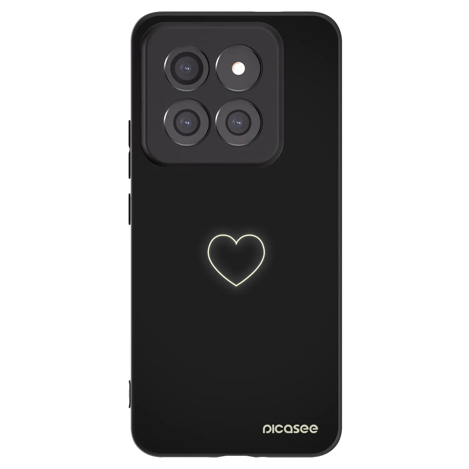 Picasee Μαύρη θήκη σιλικόνης για Xiaomi 14 Pro - Heart