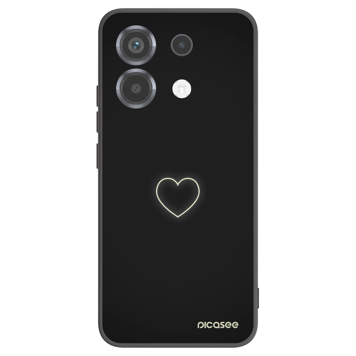 Picasee Μαύρη θήκη σιλικόνης για Xiaomi Poco X6 - Heart
