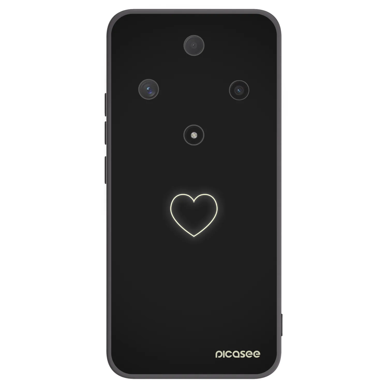 Picasee Μαύρη θήκη σιλικόνης για Honor Magic6 Lite 5G - Heart