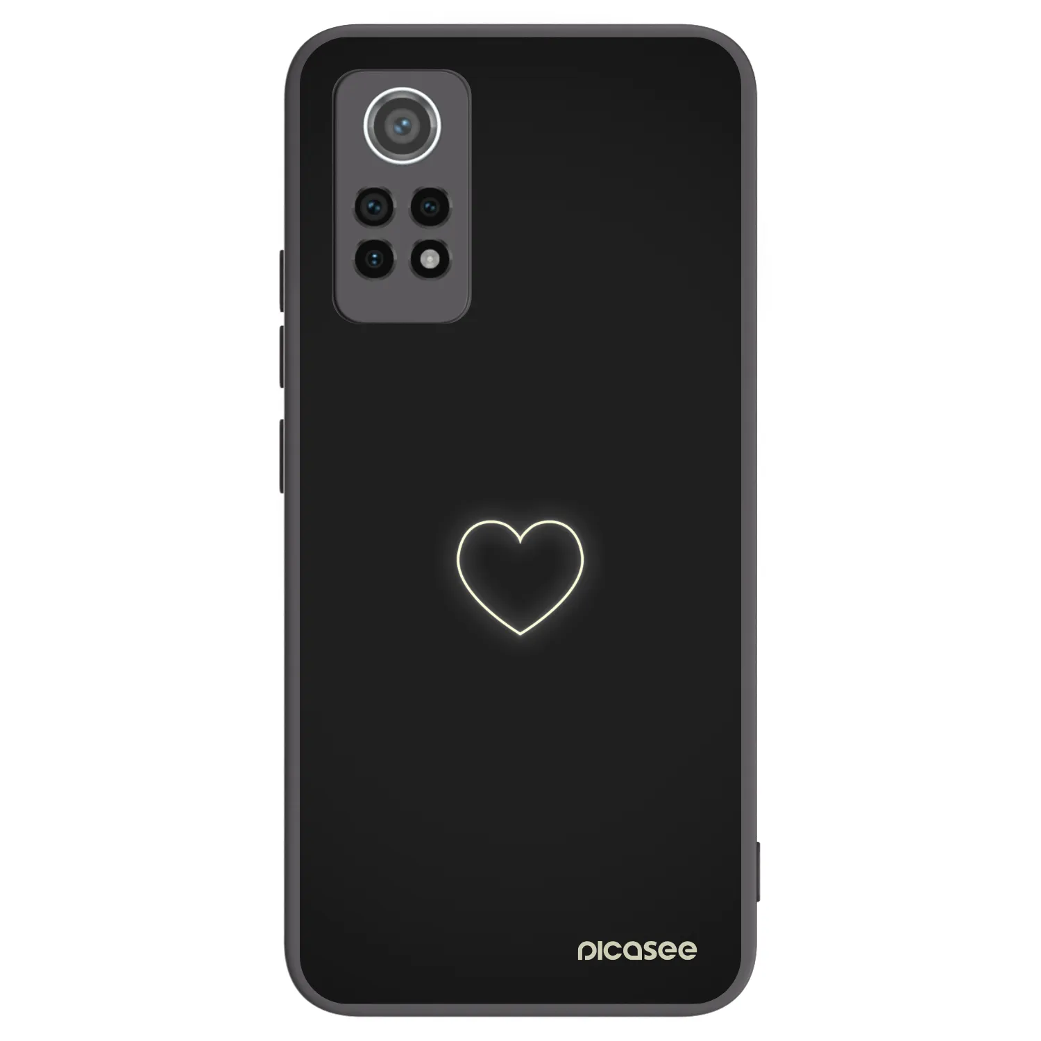 Picasee Μαύρη θήκη σιλικόνης για Xiaomi Redmi Note 12 Pro 4G - Heart