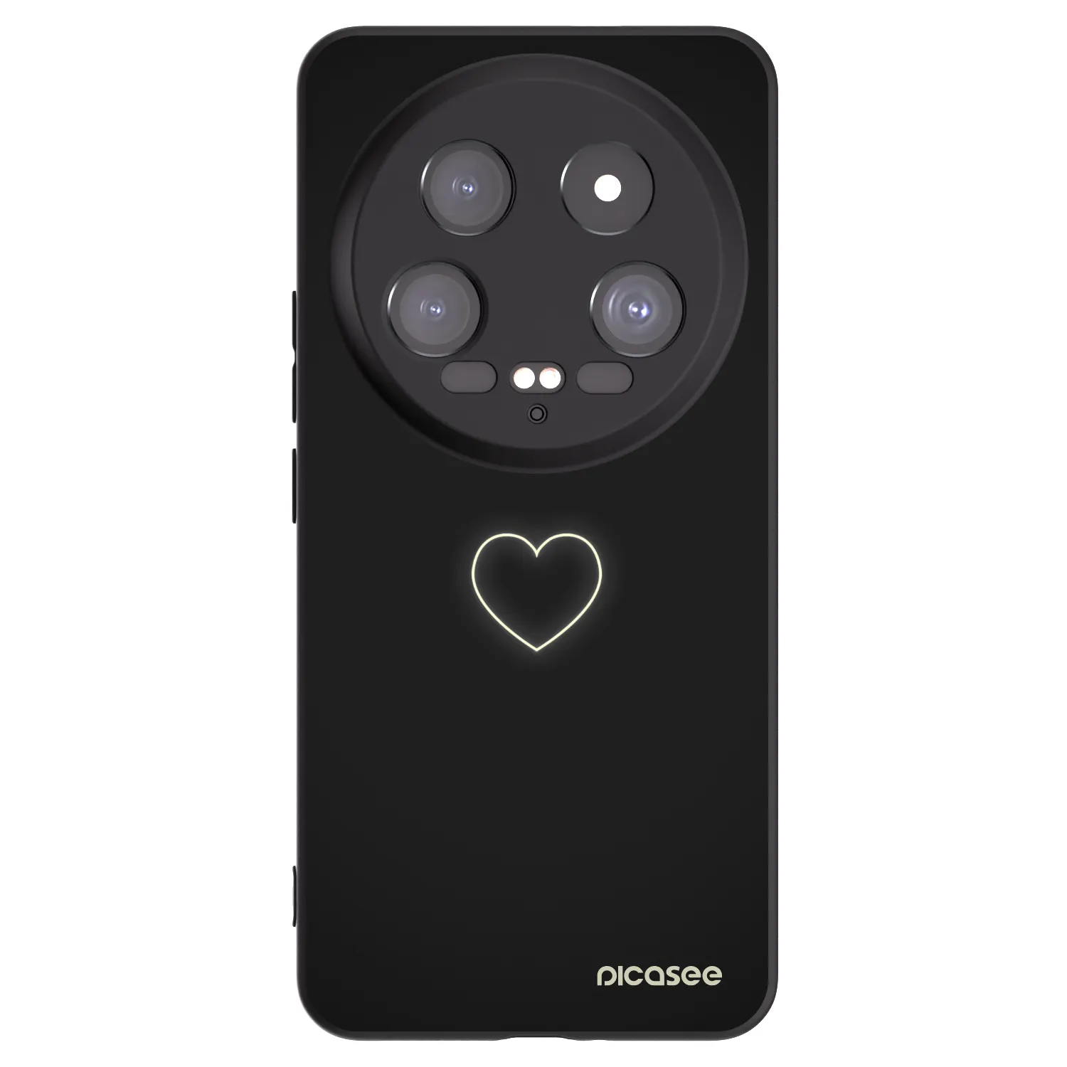 Picasee Μαύρη θήκη σιλικόνης για Xiaomi 14 Ultra - Heart