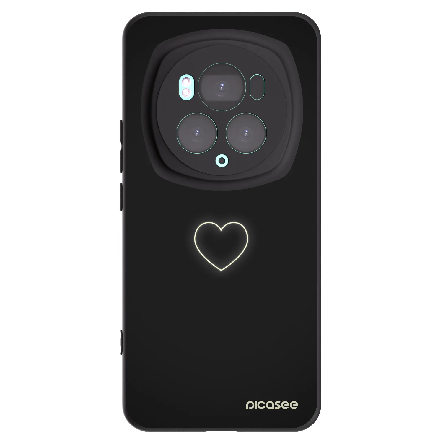 Picasee Μαύρη θήκη σιλικόνης για Honor Magic6 Pro - Heart