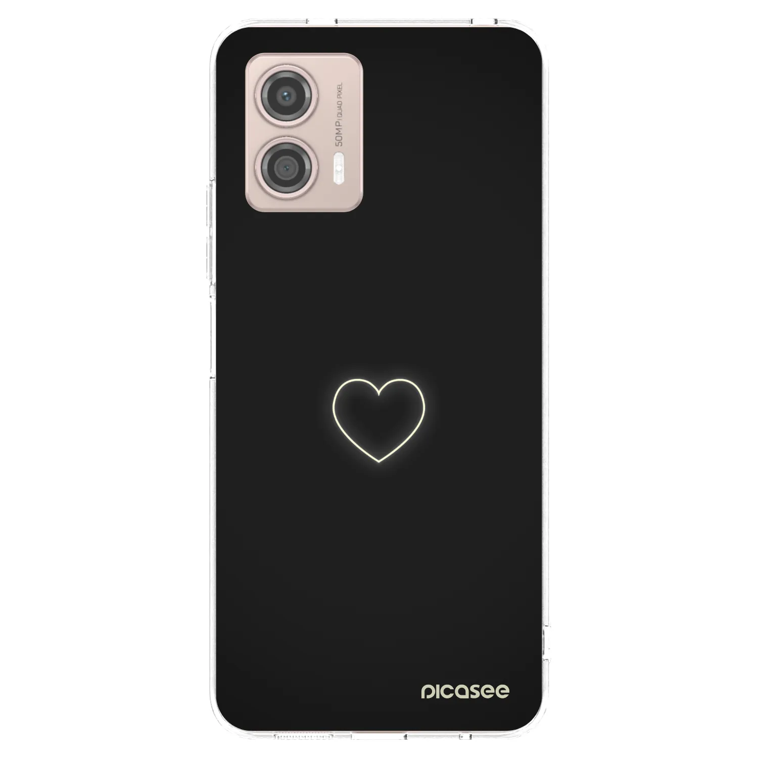 Picasee διαφανής θήκη σιλικόνης Motorola Moto G53 5G - Heart