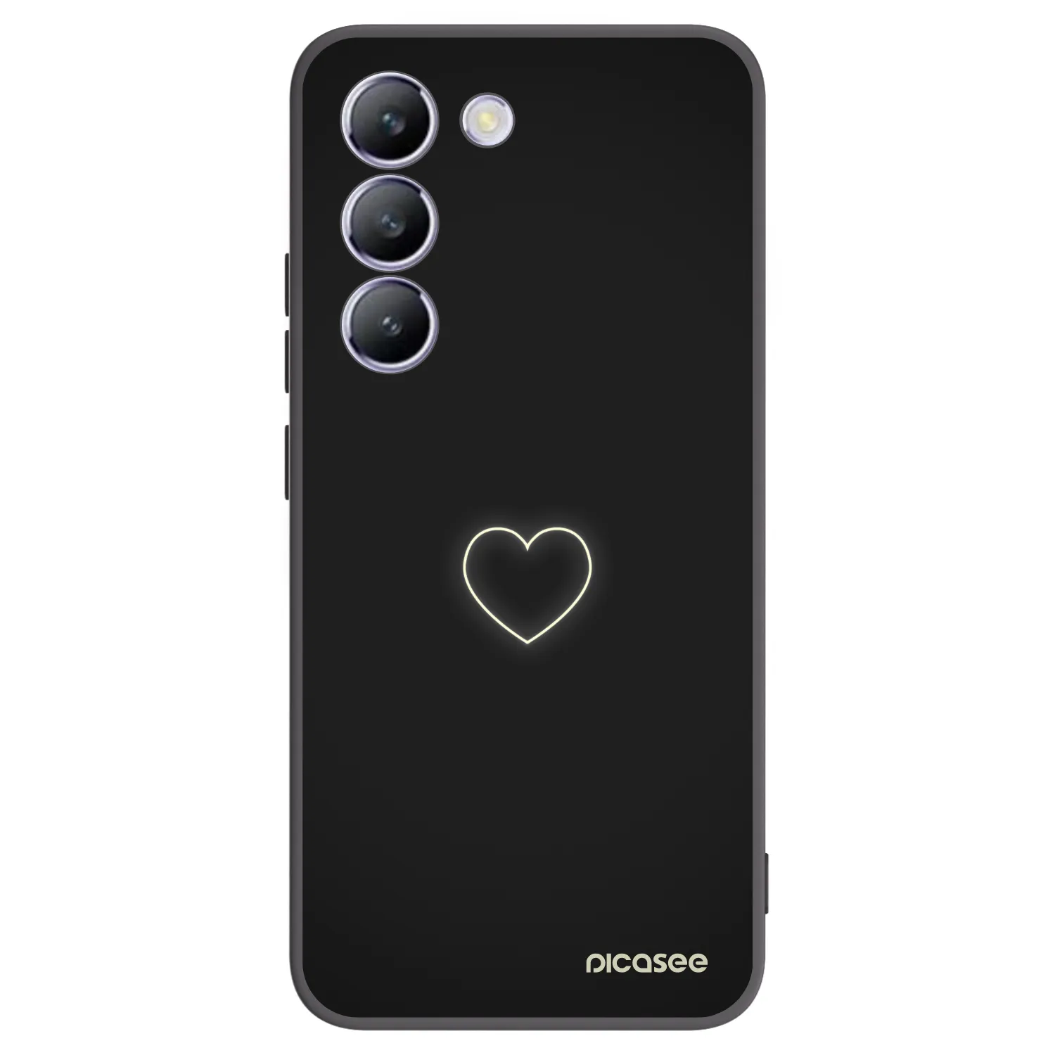 Picasee Μαύρη θήκη σιλικόνης για Vivo V40 SE 5G - Heart