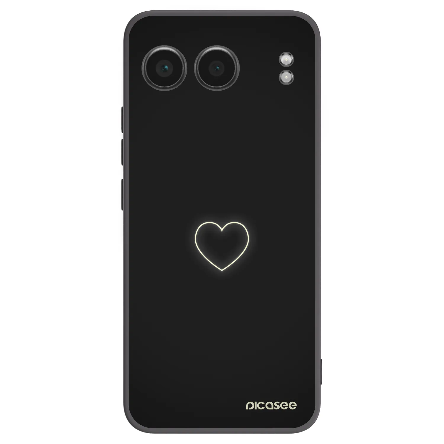 Picasee Μαύρη θήκη σιλικόνης για OnePlus Nord 4 - Heart
