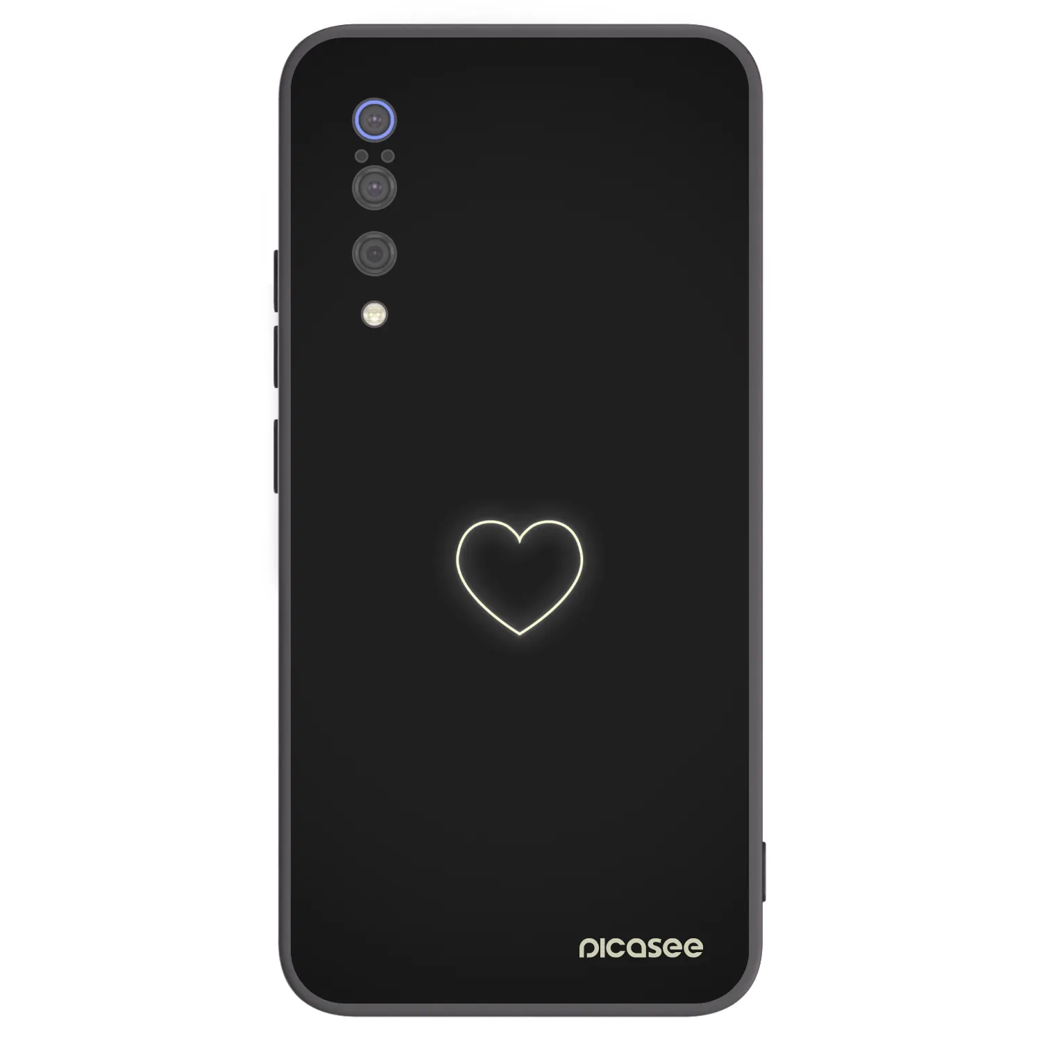 Picasee Μαύρη θήκη σιλικόνης για Xiaomi Mi 9 - Heart