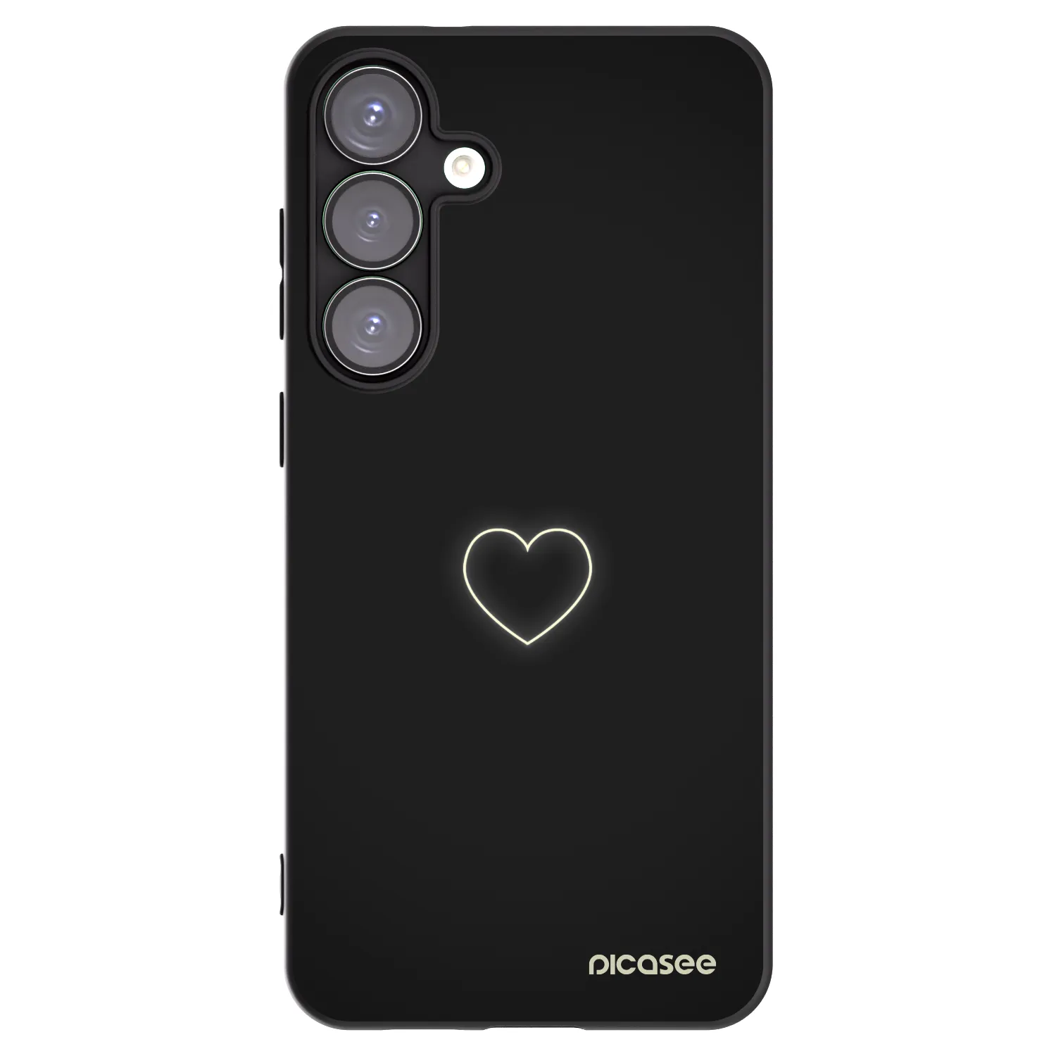 Picasee Μαύρη θήκη σιλικόνης για Samsung Galaxy S25+ 5G - Heart