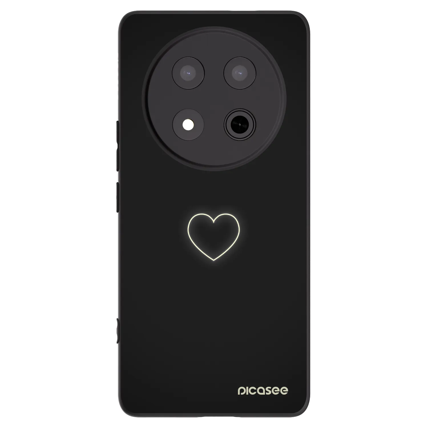 Picasee Μαύρη θήκη σιλικόνης για Honor Magic7 Lite 5G - Heart